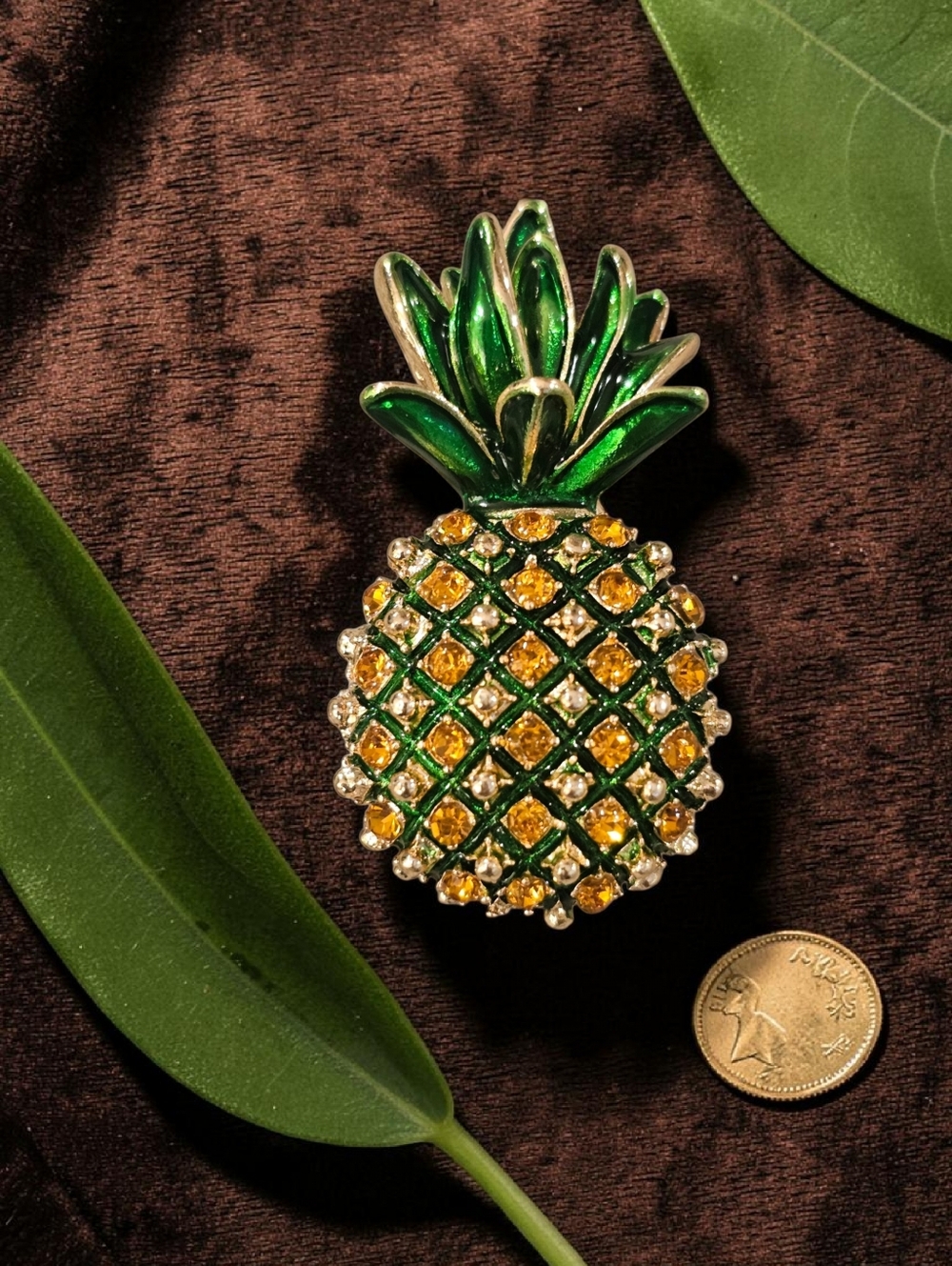 Pineapple Bling Brooch